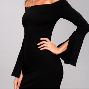 Lulus Black Off-Shoulder Dress